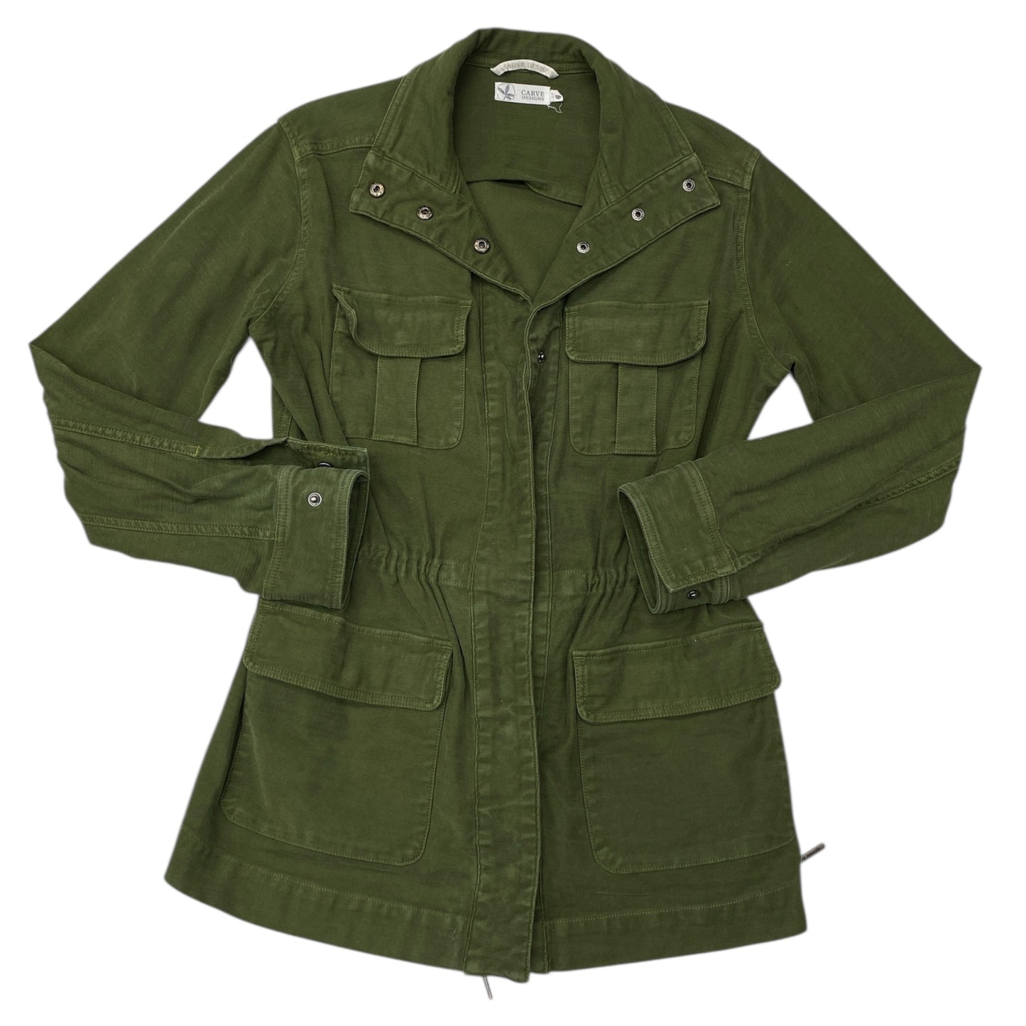Jacket Denim By Carve Designs In Green Denim, Size:Xs
