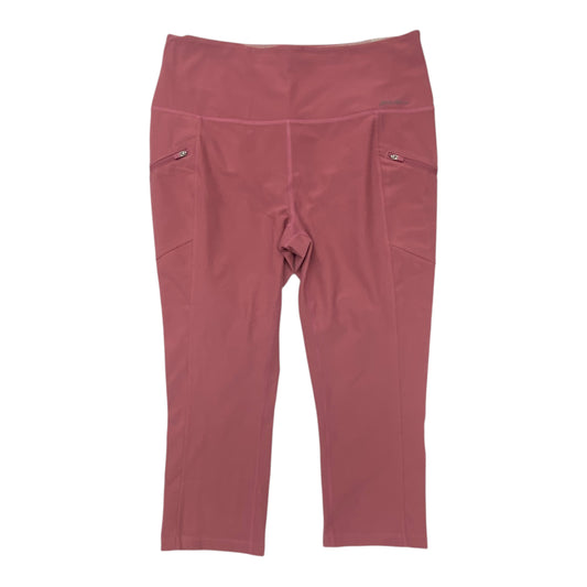 Athletic Capris By Eddie Bauer In Mauve, Size:L