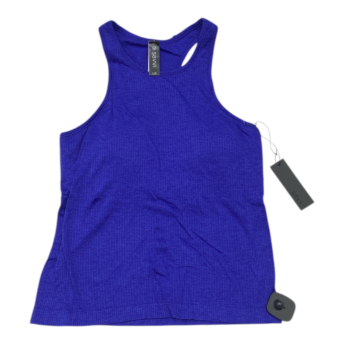 Athletic Tank Top By Savvi In Blue, Size:L