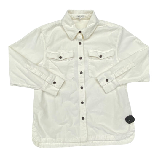 Jacket Shirt By Madewell In White, Size:L