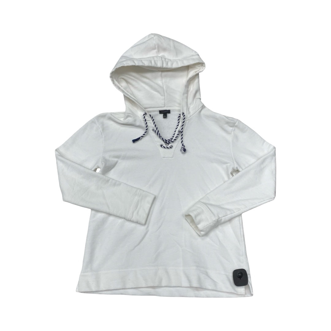 Sweatshirt Hoodie By Talbots In White, Size:S