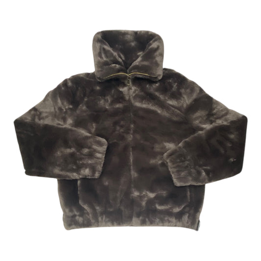 Coat Faux Fur & Sherpa By Banana Republic In Brown, Size:S