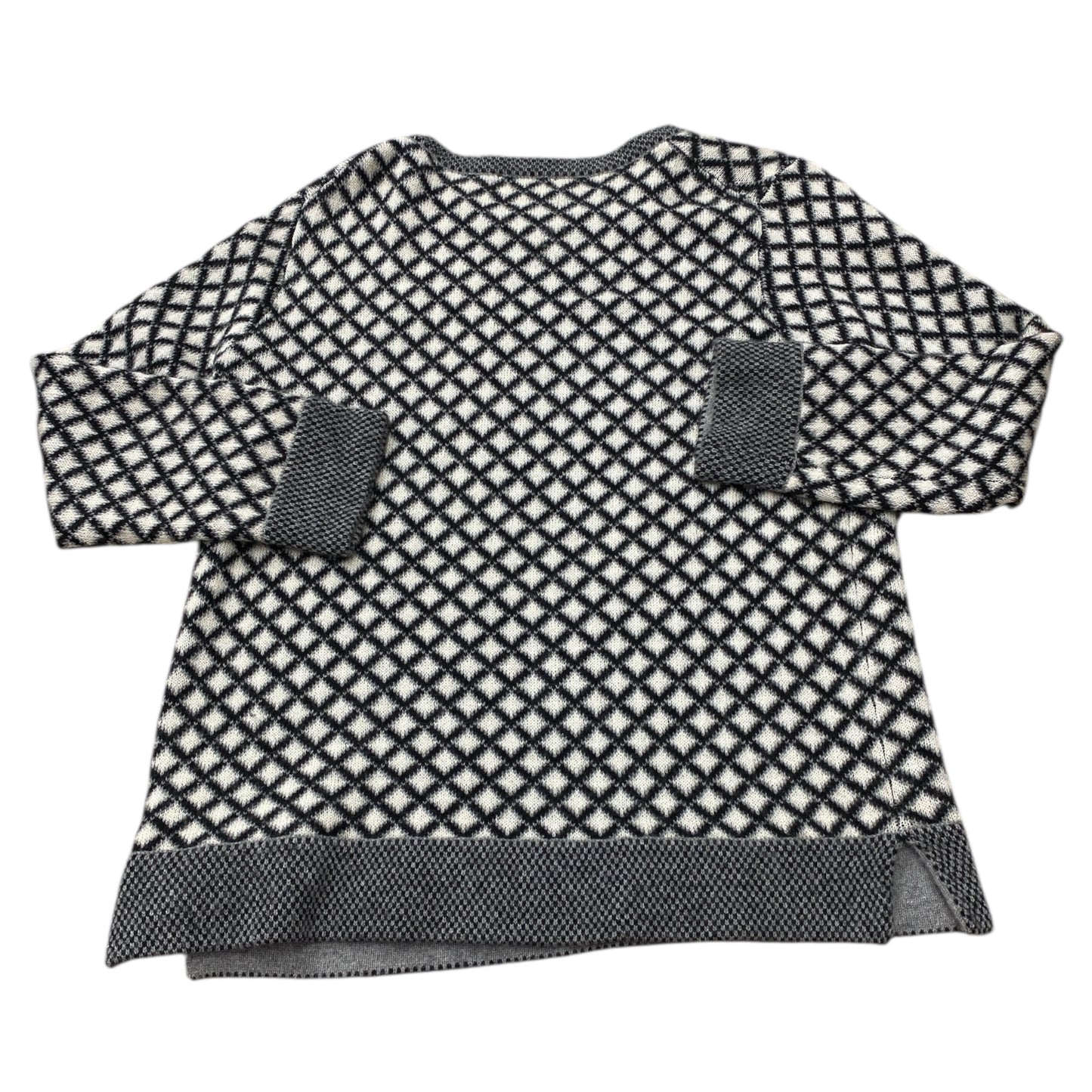 Sweater Cashmere By J. Crew In Black & White, Size:M