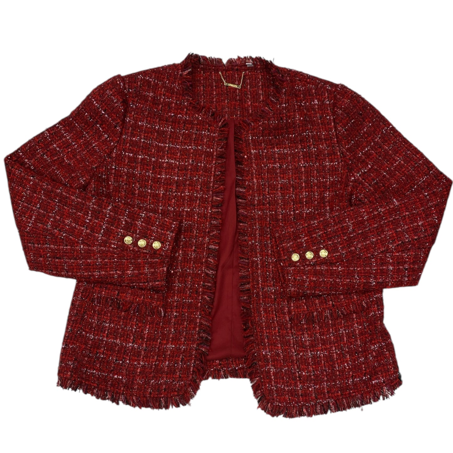 Blazer By Chicos In Red, Size:M