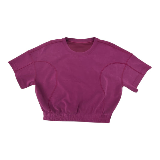 Athletic Top Ss By Lululemon In Purple, Size:6