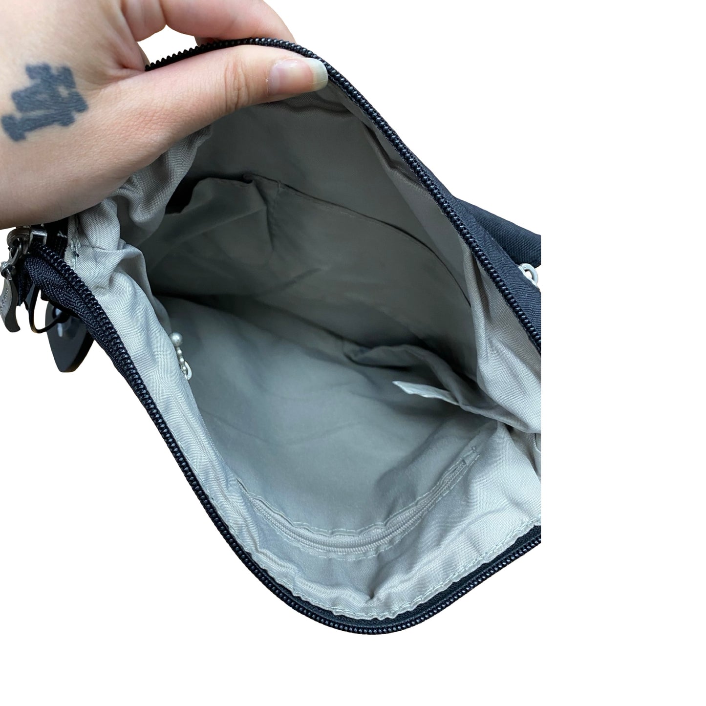 Handbag By Baggallini In Black & Grey, Size:Small
