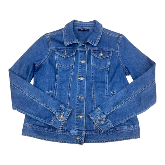 Jacket Denim By Relativity In Blue Denim, Size:M