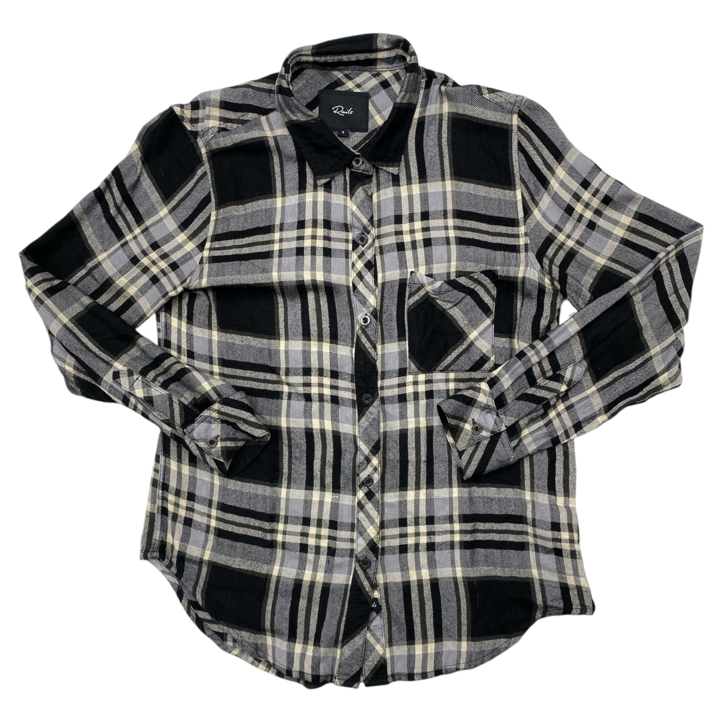 Top Ls By Rails In Plaid Pattern, Size:S