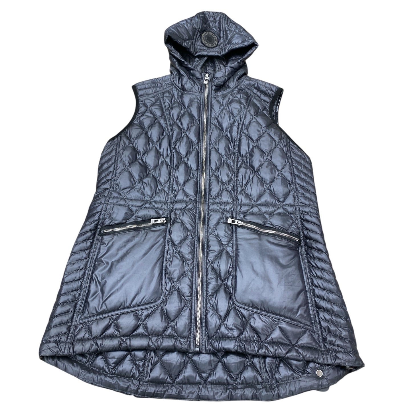 Vest Puffer & Quilted By Calvin Klein In Black, Size:Xl