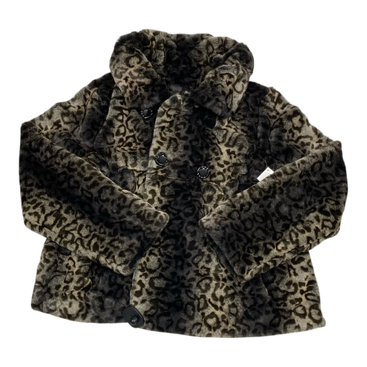 Jacket Faux Fur & Sherpa By Clothes Mentor In Animal Print, Size:M