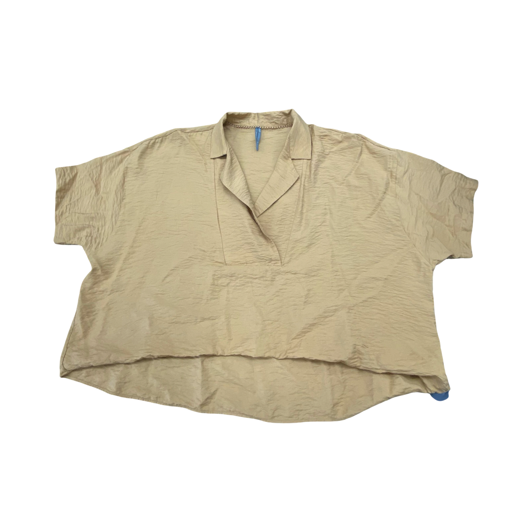 Top Ss By Anthropologie In Gold, Size:Xl