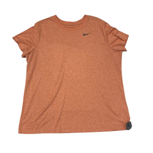 Athletic Top Ss By Nike In Orange, Size:Xxl