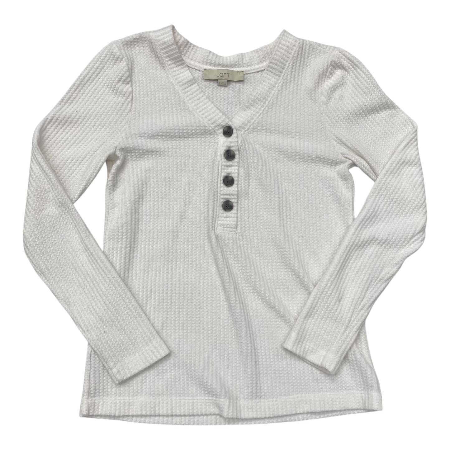 Sweater Cardigan By Loft In White, Size:S