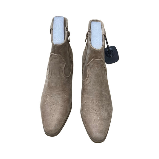 Boots Ankle Heels By Cushionaire In Brown, Size:8