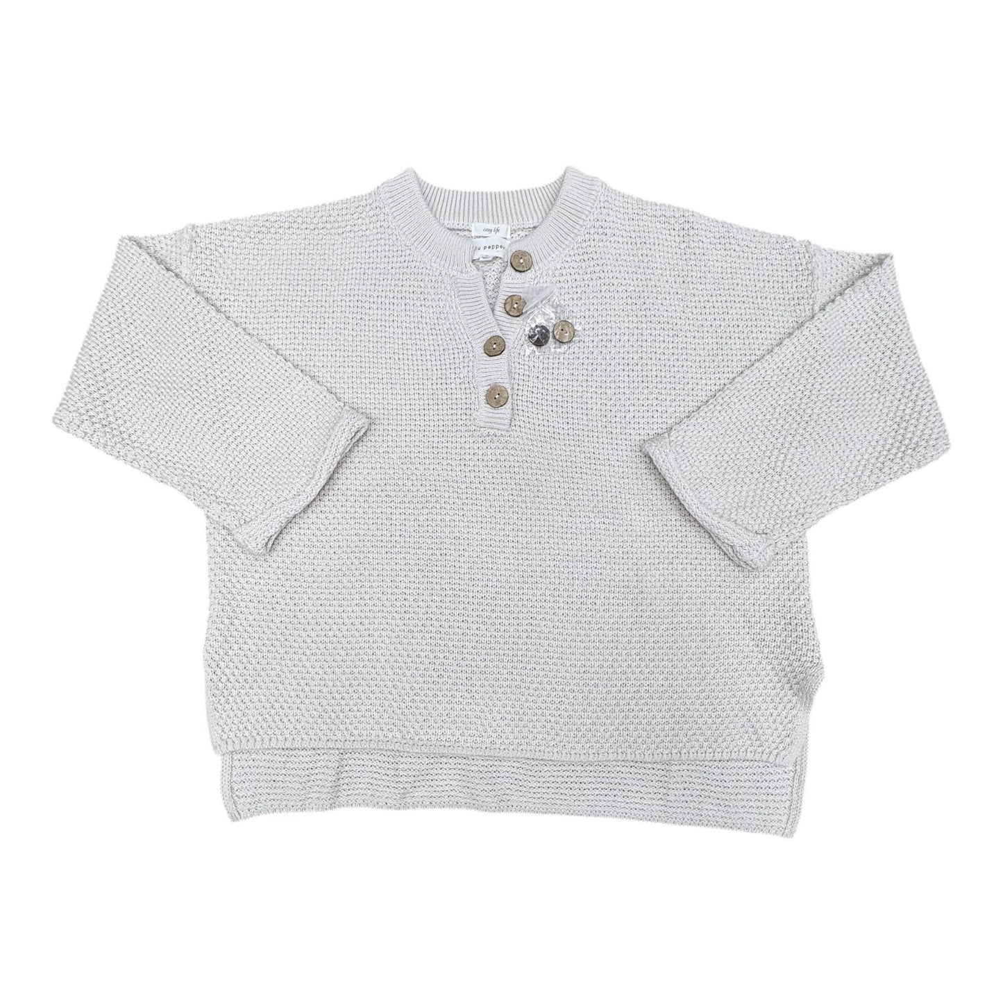 Sweater By Blu Pepper In Ivory, Size:S