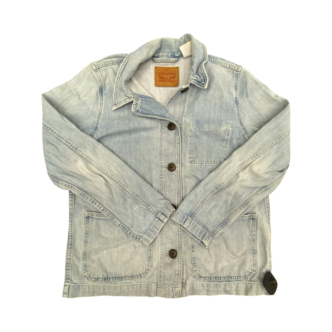 Jacket Denim By Levis In Blue, Size:L