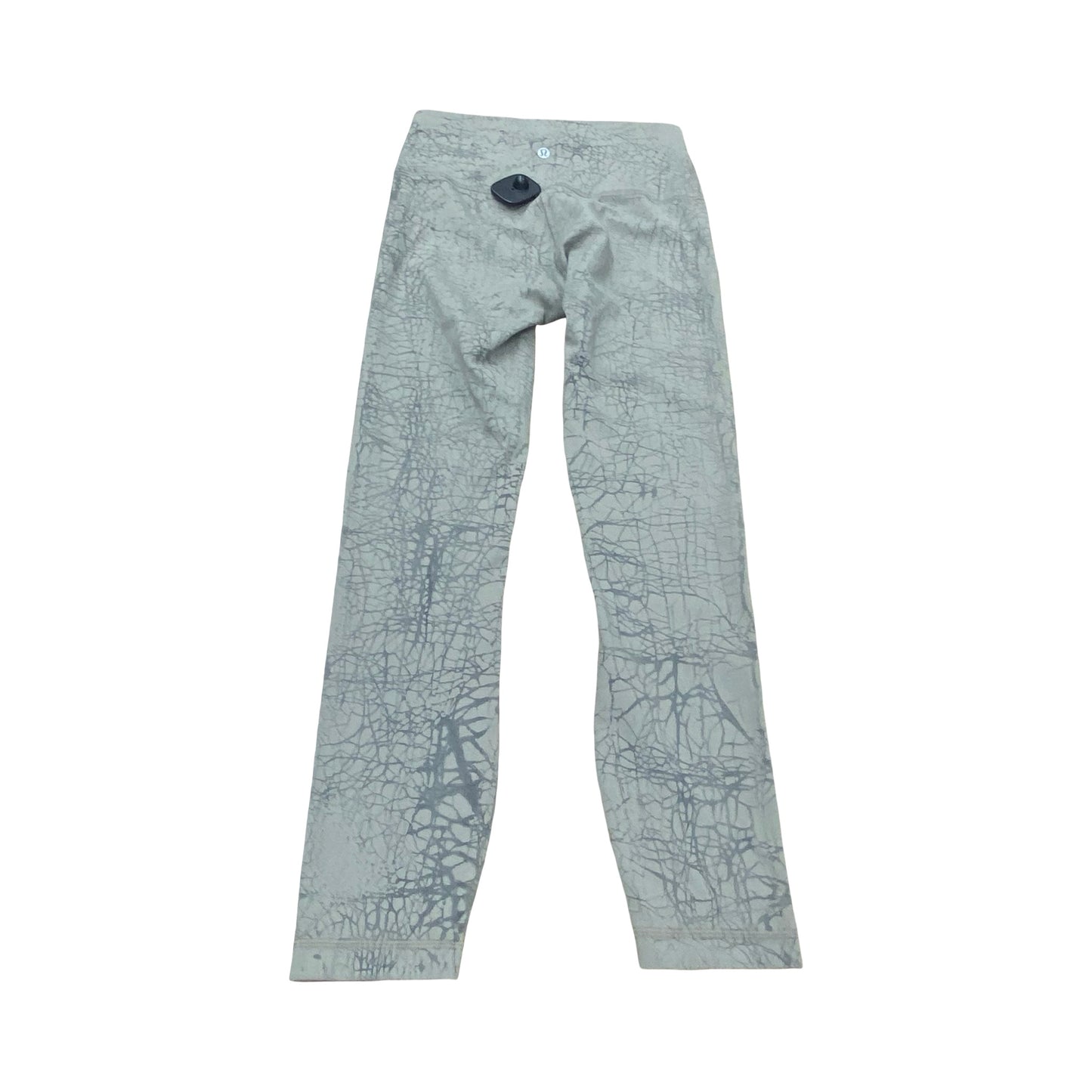 Athletic Leggings By Lululemon In Green & Grey, Size:4