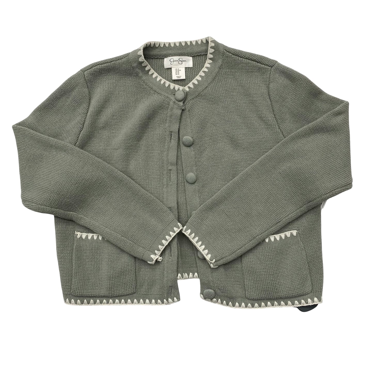 Sweater Cardigan By Jessica Simpson In Green, Size:M