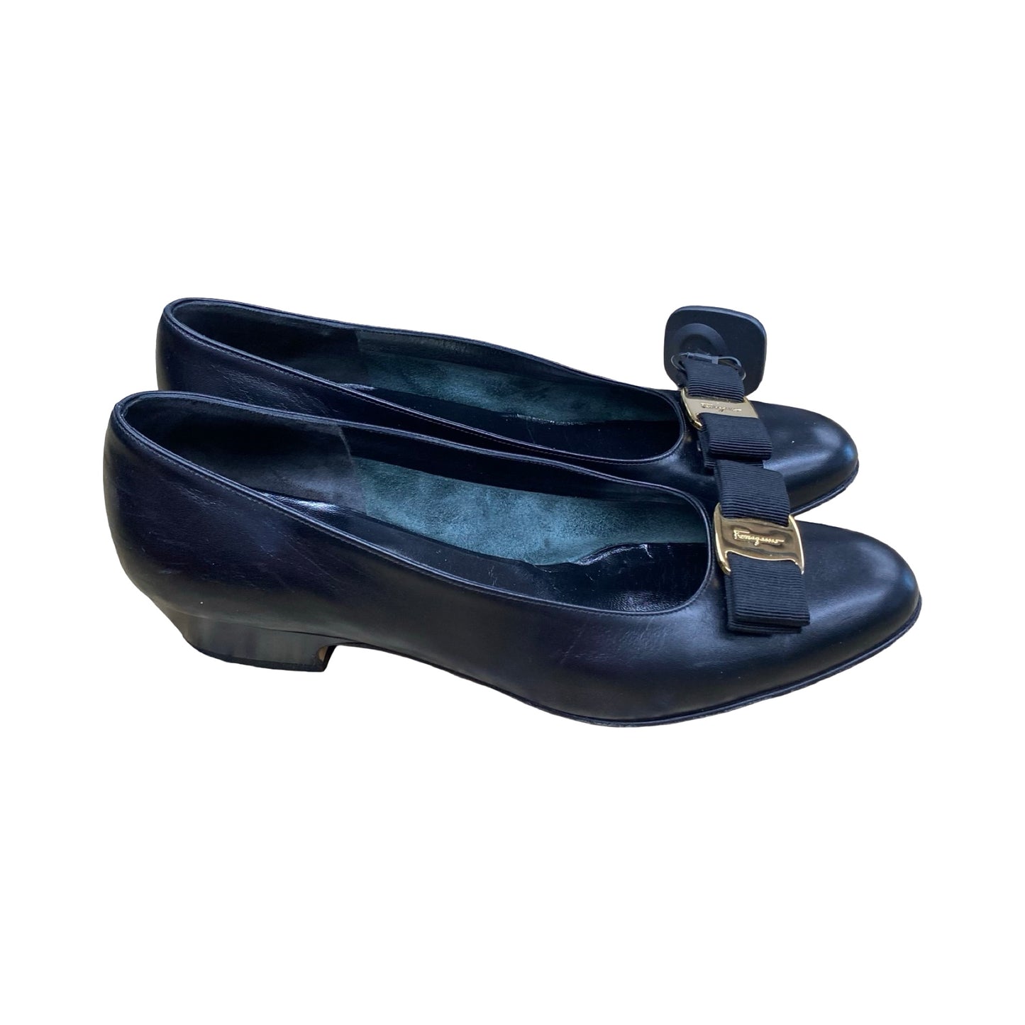 Shoes Luxury Designer By Ferragamo In Black, Size:8.5