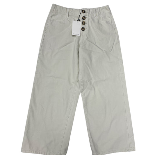 Pants Wide Leg By Miou Muse In Ivory, Size:M