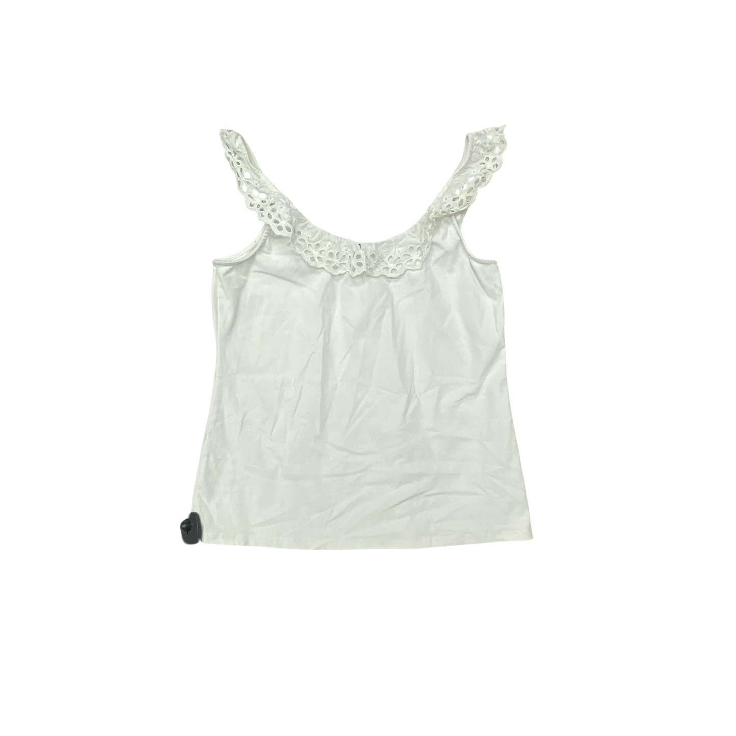 Top Sleeveless By Ann Taylor In White, Size:L