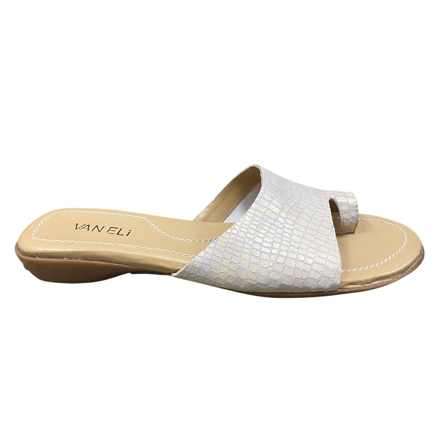 Sandals Flats By Vaneli In Snakeskin Print, Size:8.5