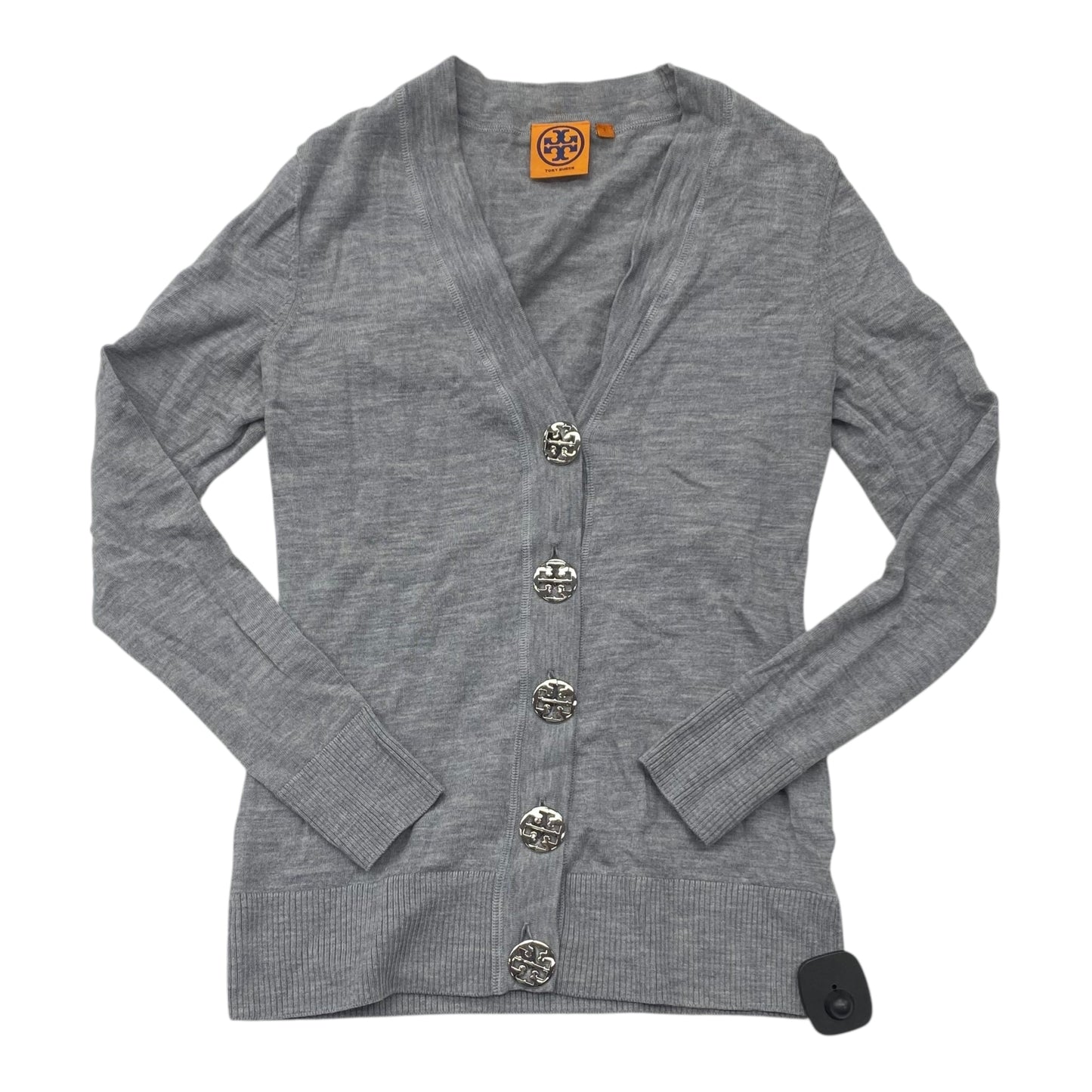 Cardigan Designer By Tory Burch In Grey, Size:S