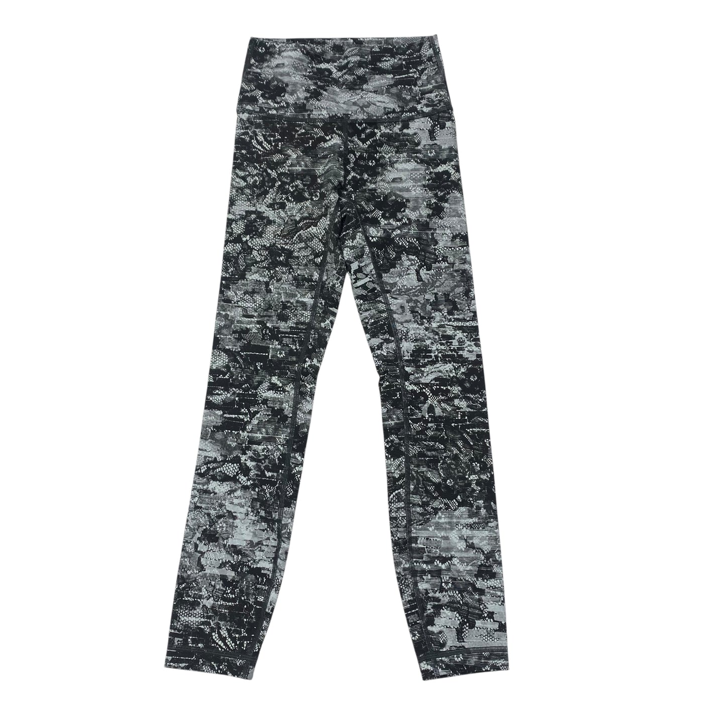 Athletic Leggings By Lululemon In Black & White, Size:2