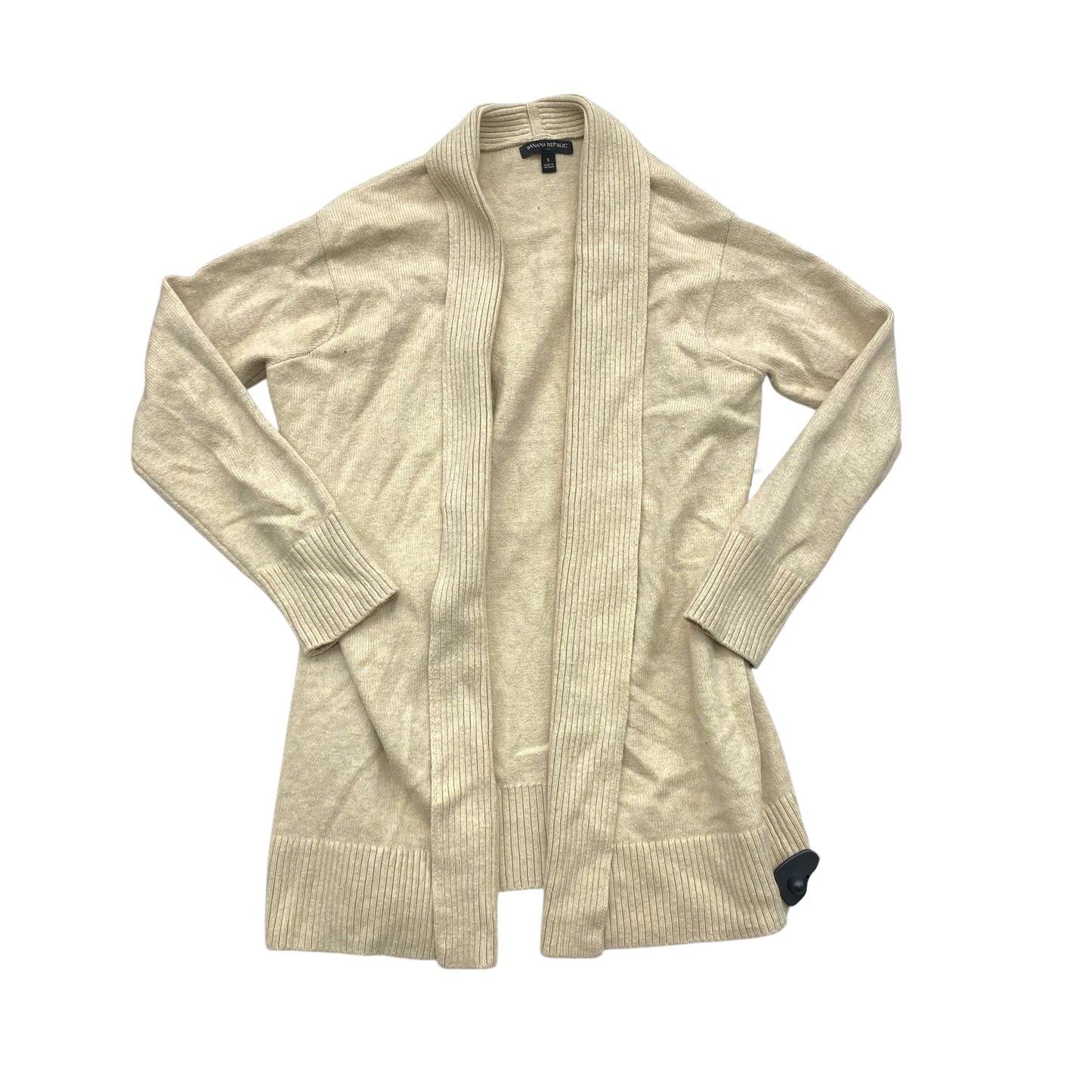 Sweater Cardigan By Banana Republic In Tan, Size:S