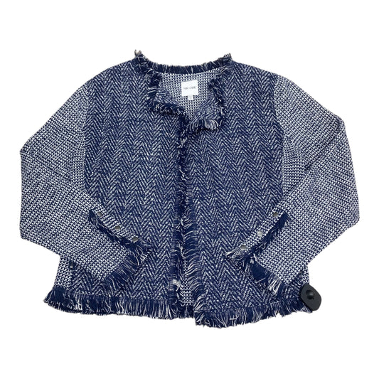 Blazer By Nic + Zoe In Blue & White, Size:Xl