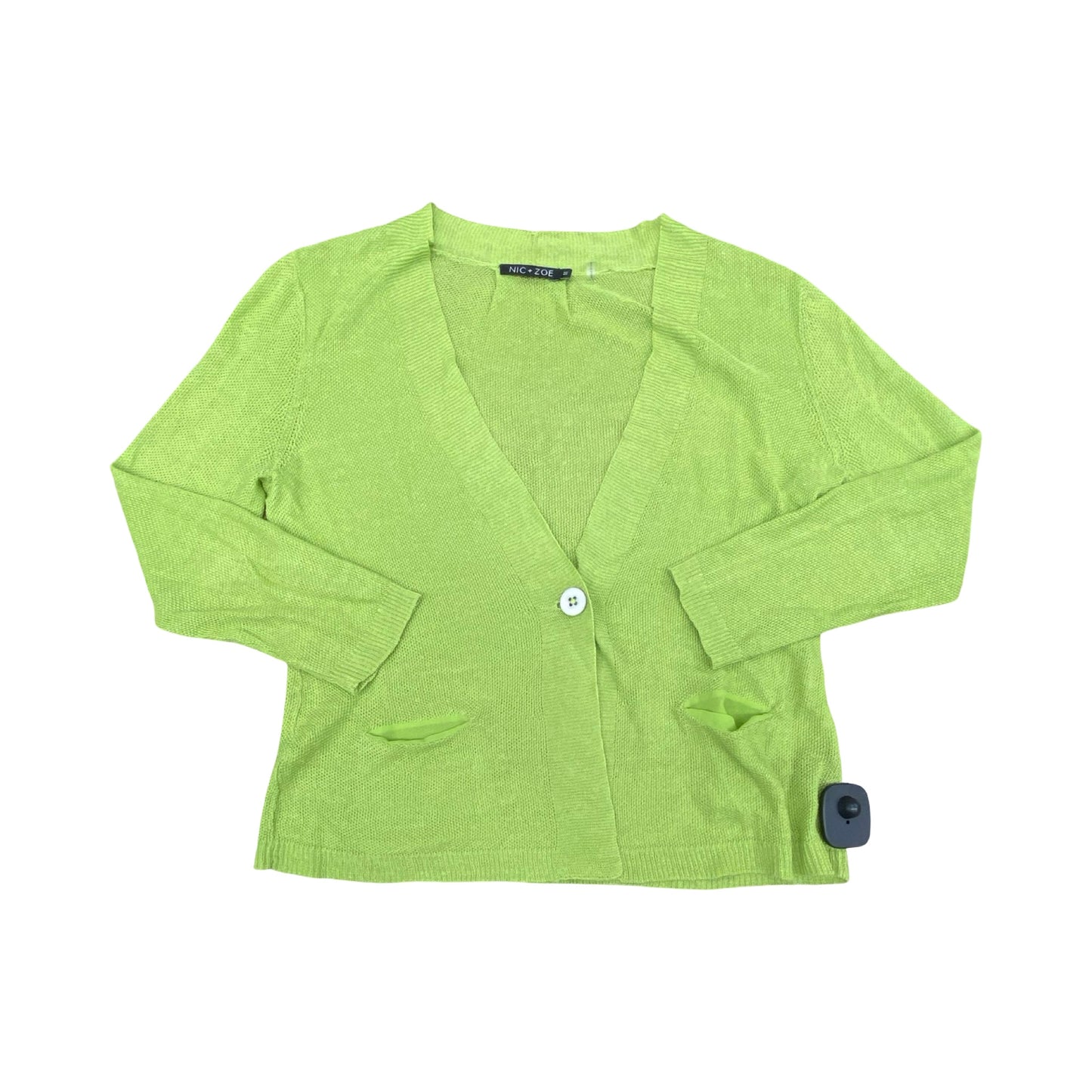 Sweater Cardigan By Nic + Zoe In Green, Size:M