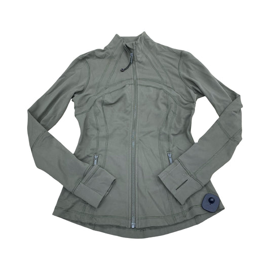 Athletic Jacket By Lululemon In Green, Size:8