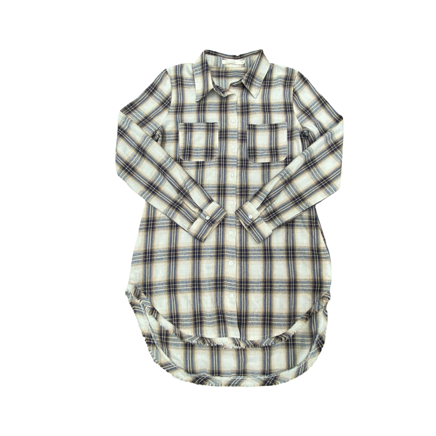 Top Ls By Ellison In Plaid Pattern, Size:S