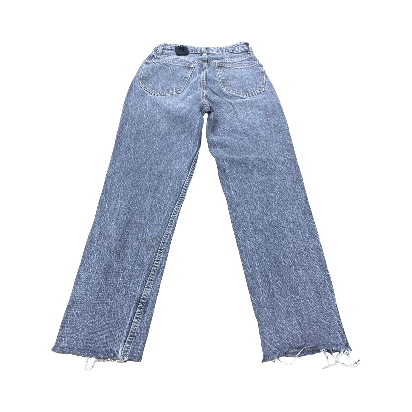 Jeans Straight By Zara In Grey Denim, Size:0