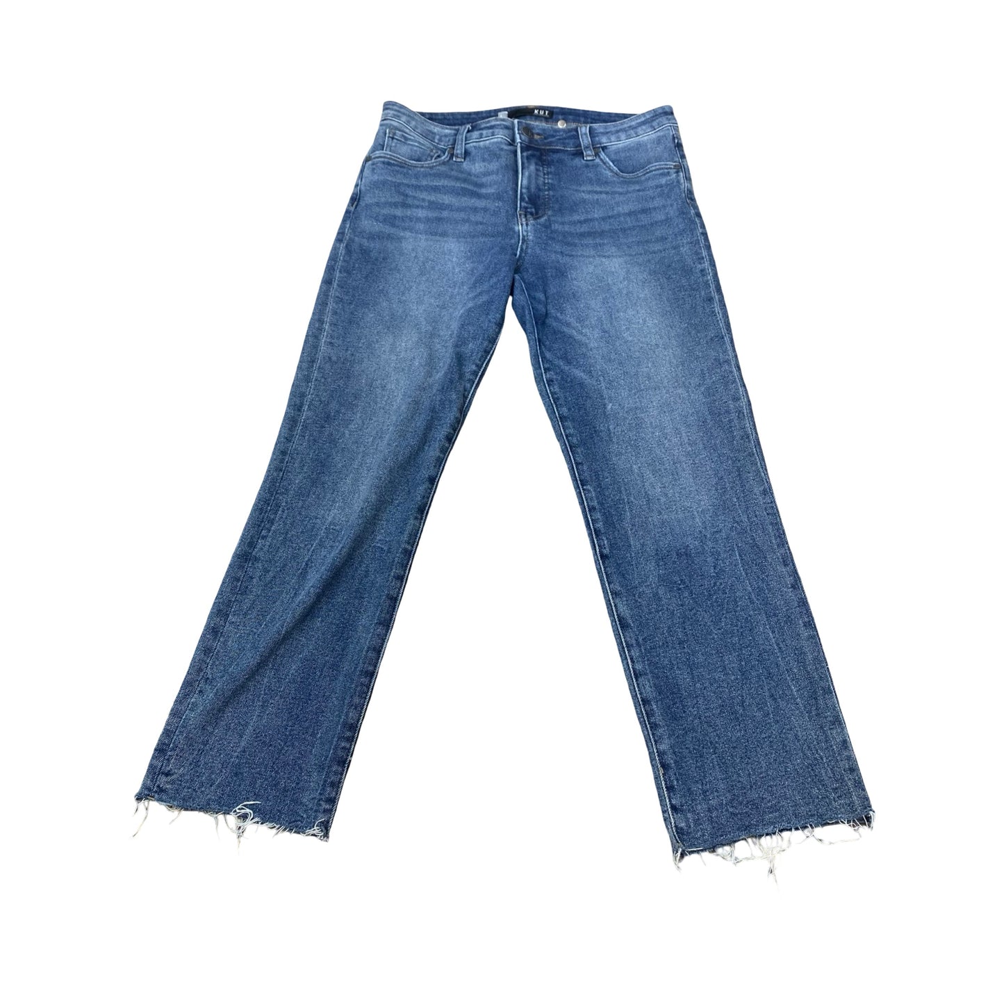 Jeans Straight By Kut In Blue Denim, Size:8