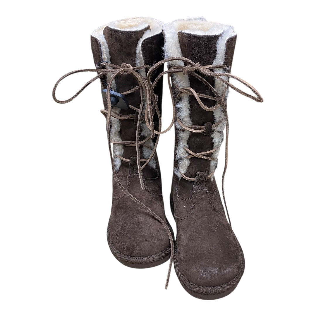 Boots Designer By Ugg In Brown, Size:8
