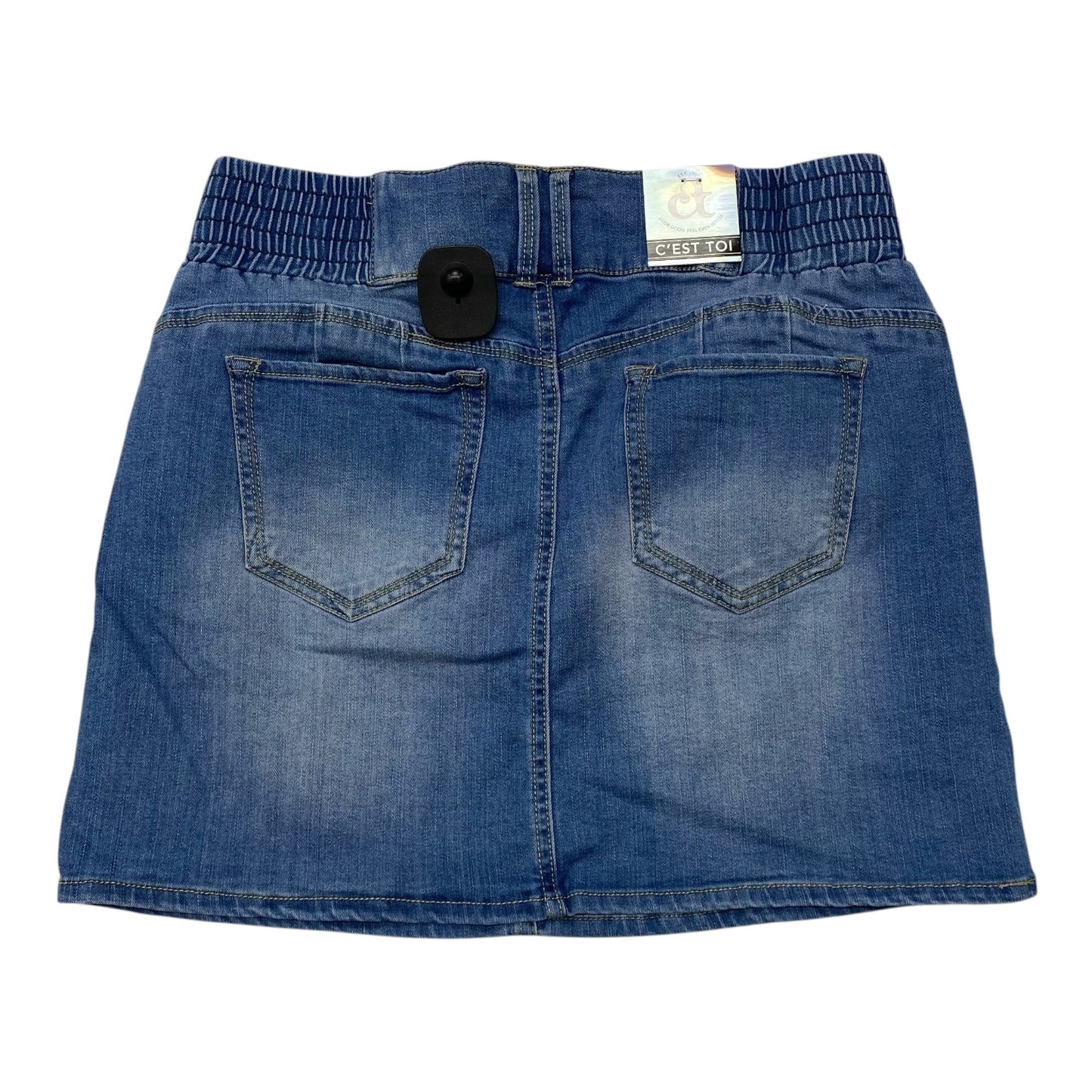 Skirt Mini & Short By C’est Toi In Blue Denim, Size:L