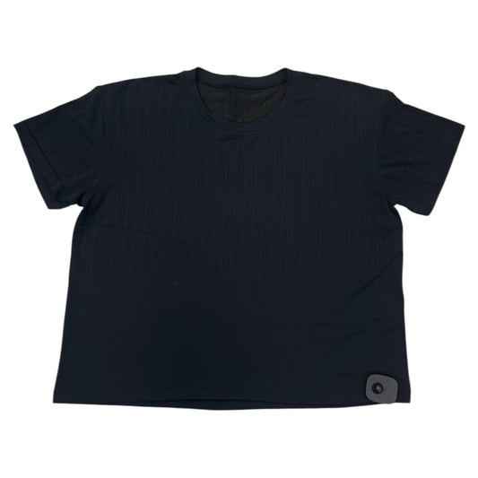 Athletic Top Ss By Lululemon In Black, Size:M