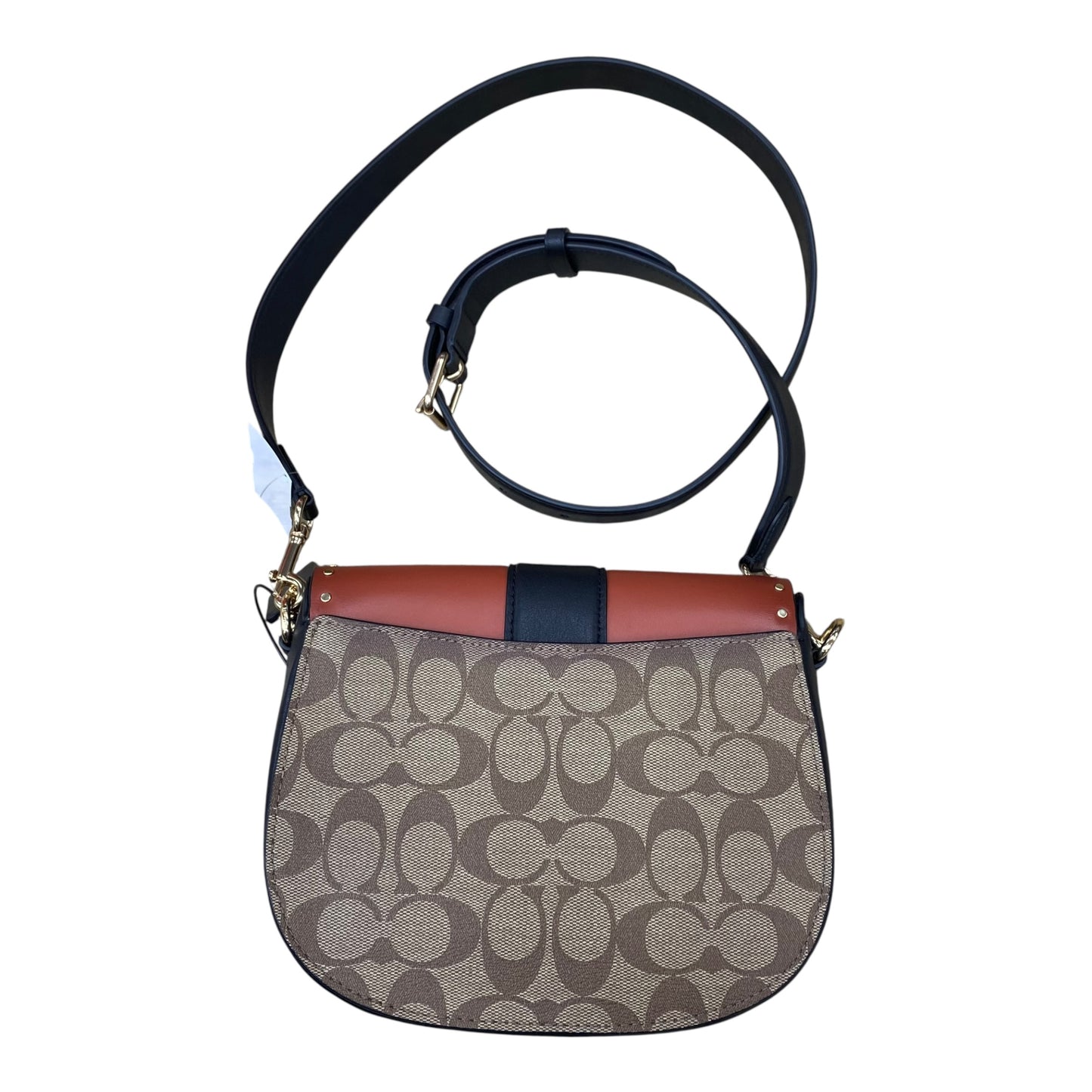 Handbag Designer By Coach In Black & Brown, Size:Small