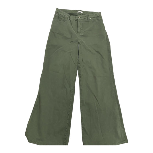 Jeans Wide Leg By Good American In Green Denim, Size:16
