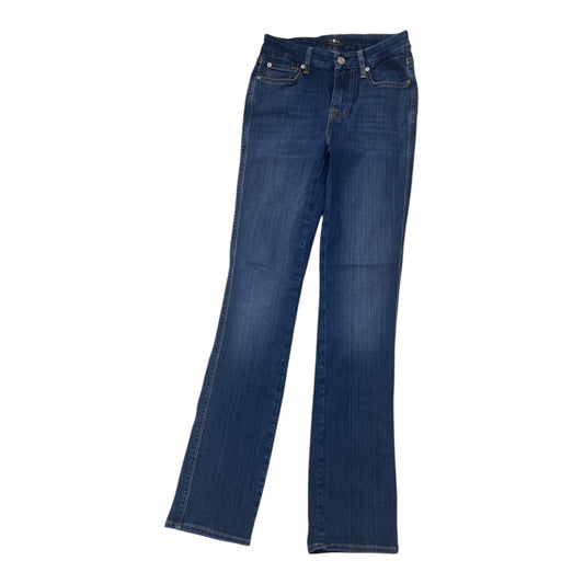 Jeans Straight By 7 For All Mankind In Blue Denim, Size:2