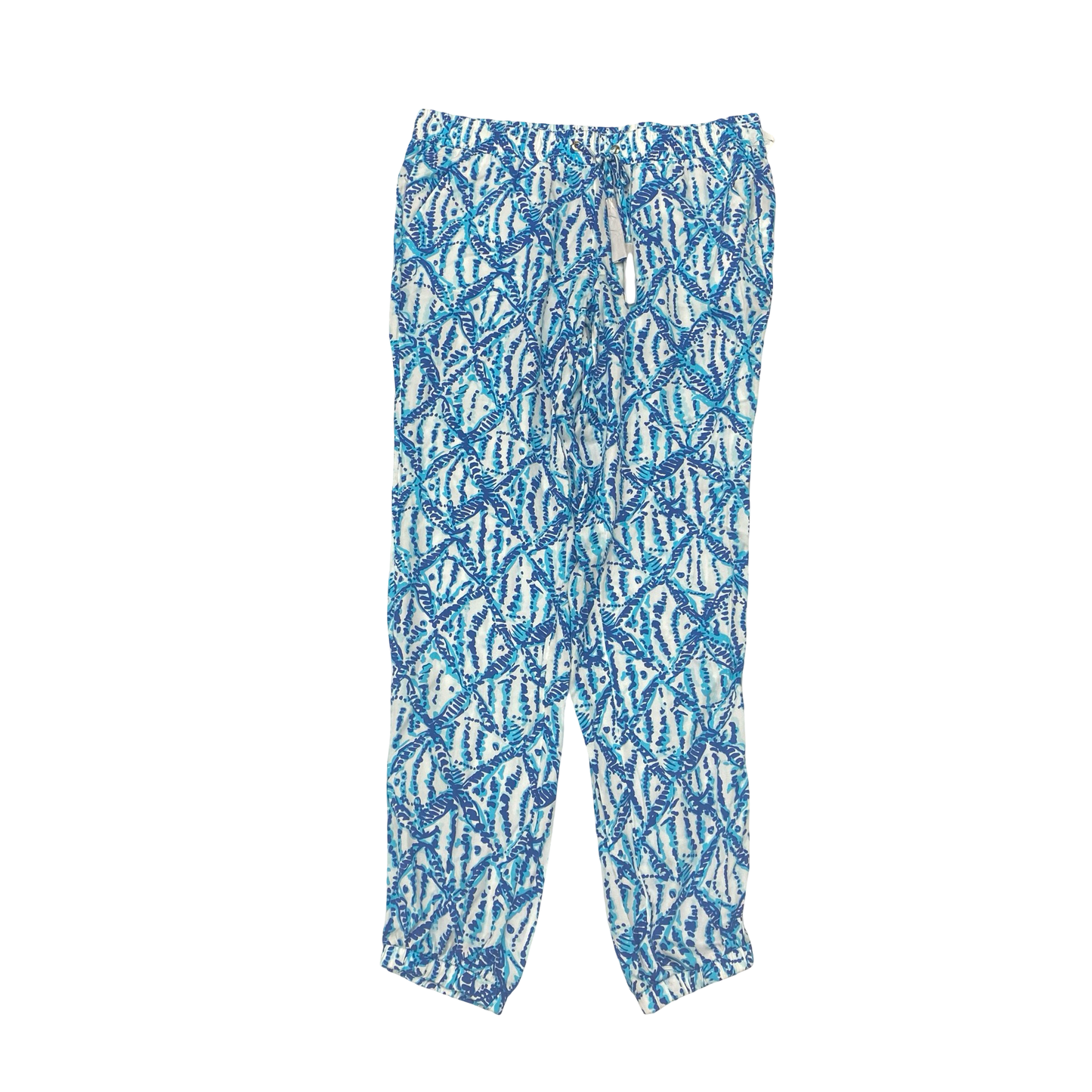 Pants Designer By Lilly Pulitzer In Blue & White, Size:S