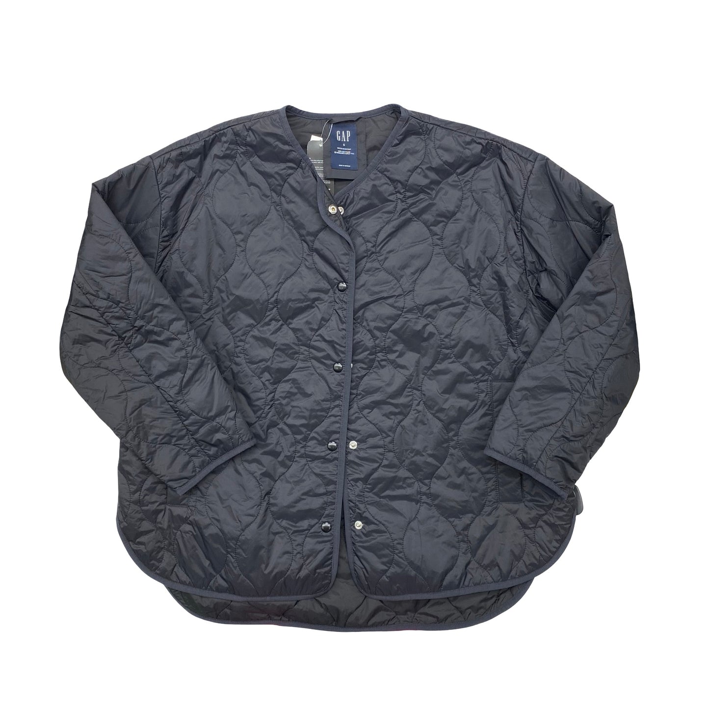 Jacket Puffer & Quilted By Gap In Black, Size:S