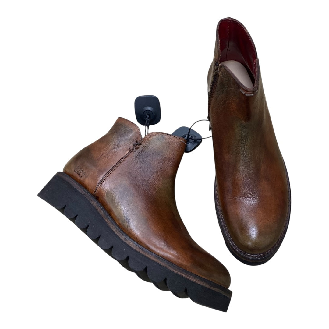 Boots Ankle Flats By Bed Stu In Brown & Green, Size:9