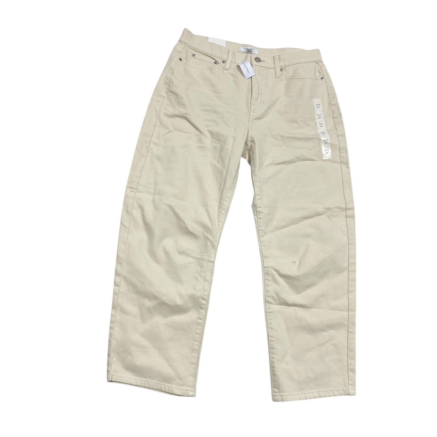 Jeans Wide Leg By Banana Republic In Cream, Size:10