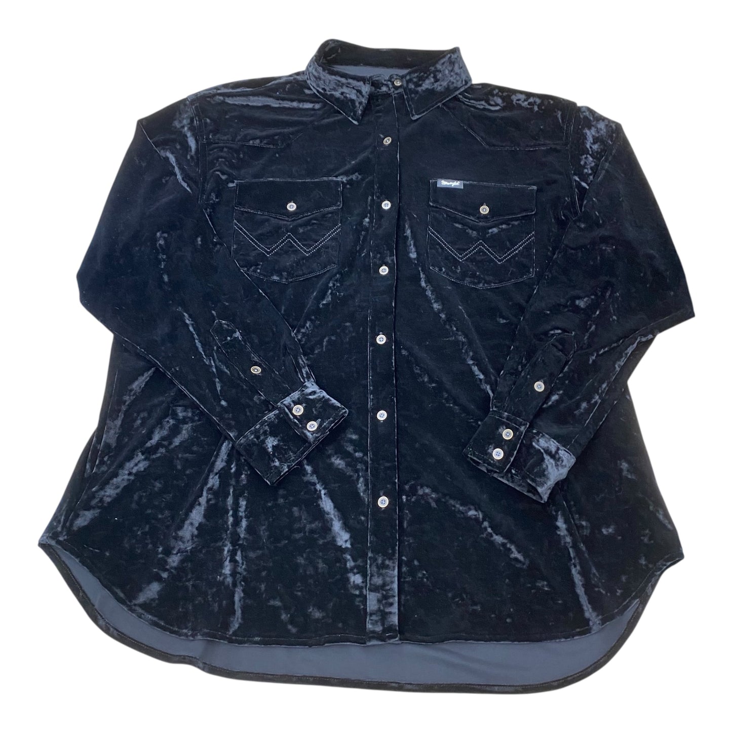 Jacket Shirt By Wrangler In Black, Size:Xl
