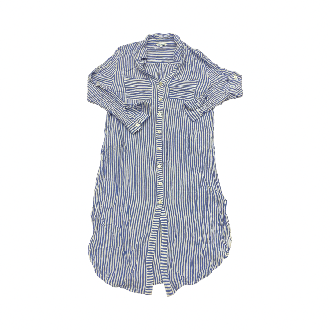 Dress Casual Midi By Tahari In Striped Pattern, Size:L
