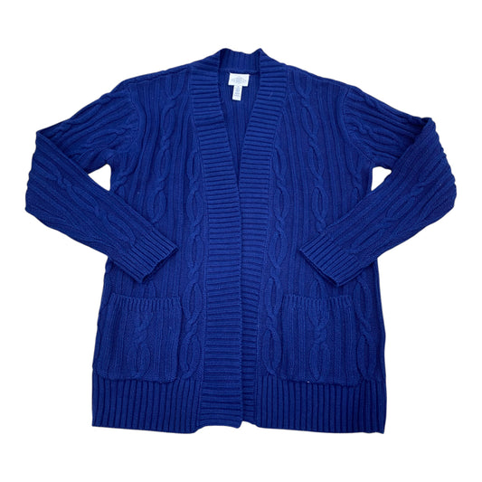 Sweater Cardigan By St Johns Bay In Blue, Size:M