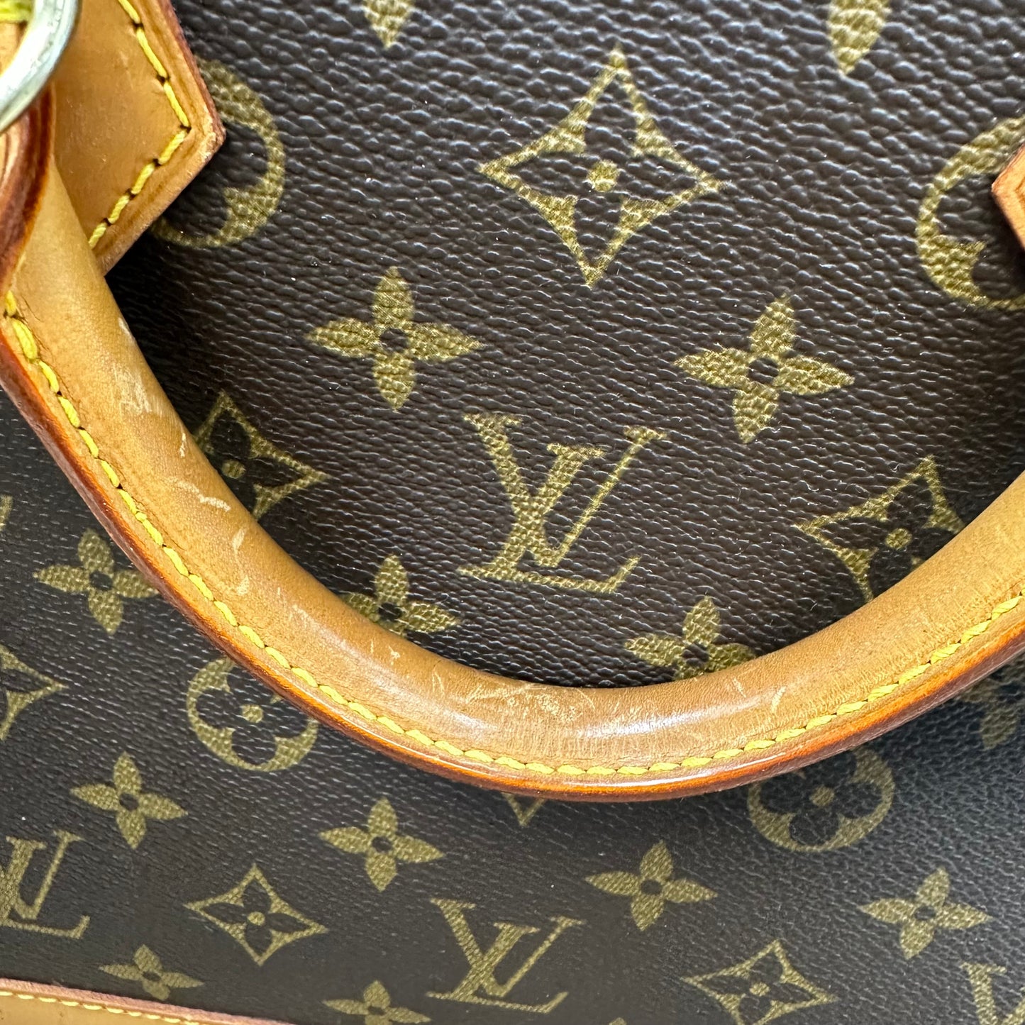 Handbag Luxury Designer By Louis Vuitton In Brown, Size:Medium