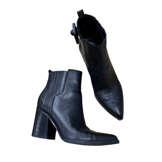 Boots Ankle Heels By Marc Fisher In Black, Size:9